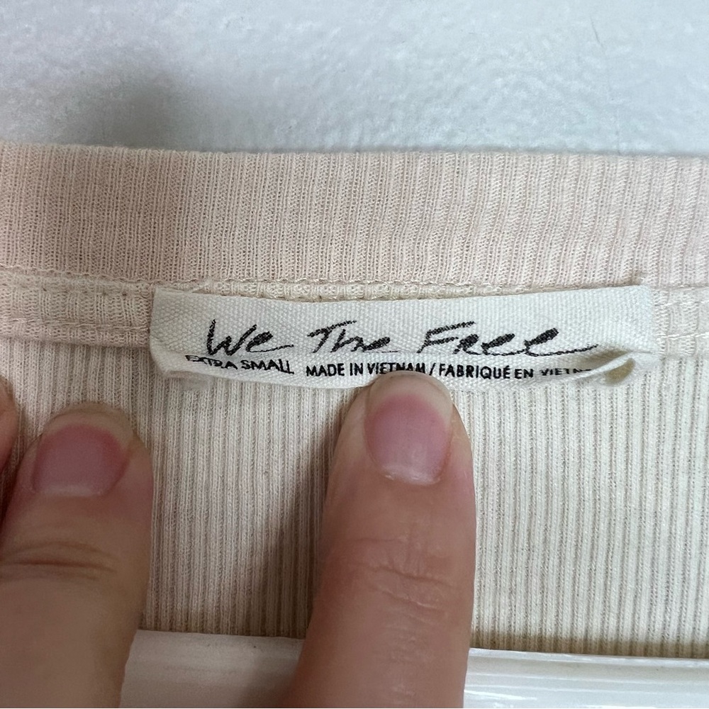 We the Free Patchwork Cozy Boho Feelin It tee in alabaster combo size XS - Picture 8 of 15